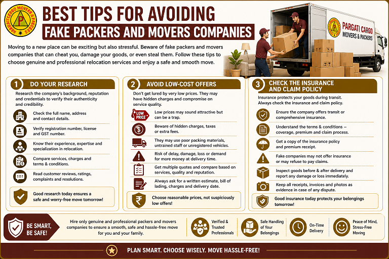 Best Tips for Avoiding Fake Packers and Movers Companies
